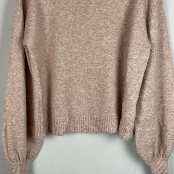 Madewell Gladwell Pale Pink Soft Balloon Sleeve Pullover Sweater NWOT Size XS - Picture 4 of 8